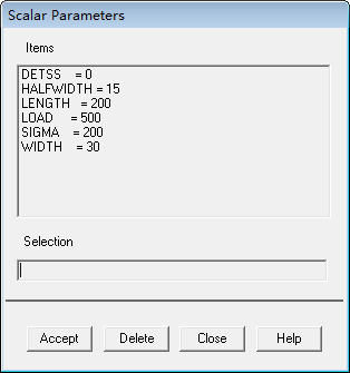 Scalar parameters